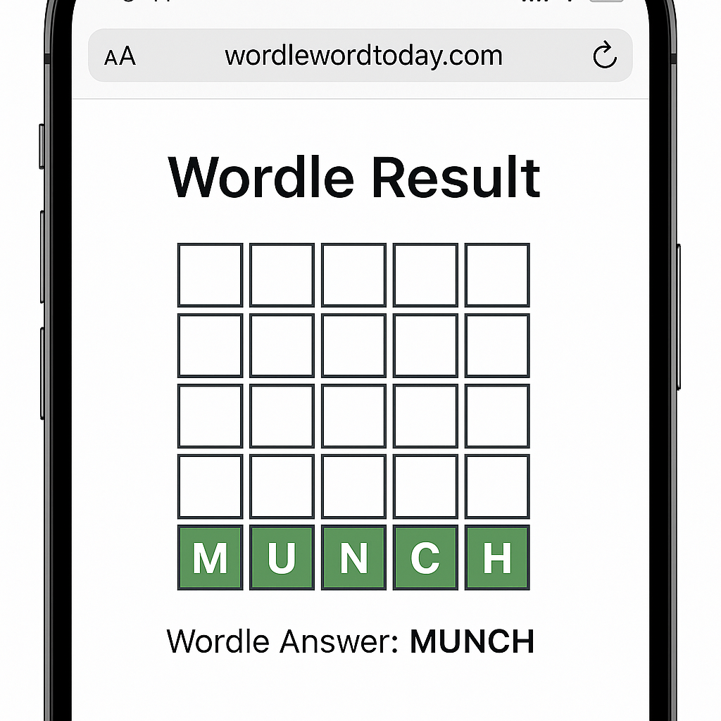 Wordle June 18 2025 Answer – MUNCH