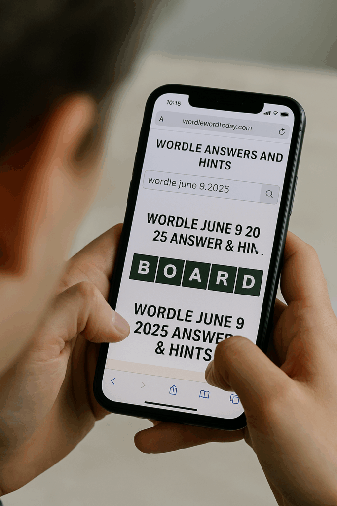 🎯 Wordle June 9 2025 Answer & Hints – BOARD 2 Wordle June 9 2025 Answer & Hints – BOARD Revealed
