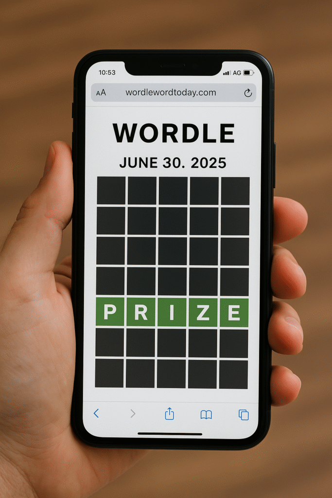 Wordle Answer June 30, 2025 — Today’s Word & Hints
